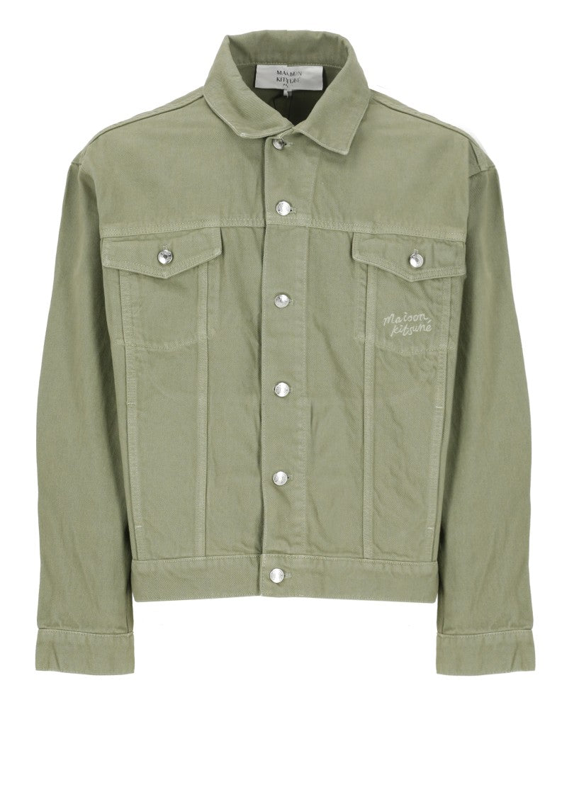 Maison Kitsuné Cotton Jacket With Classic Collar And Flap Pockets