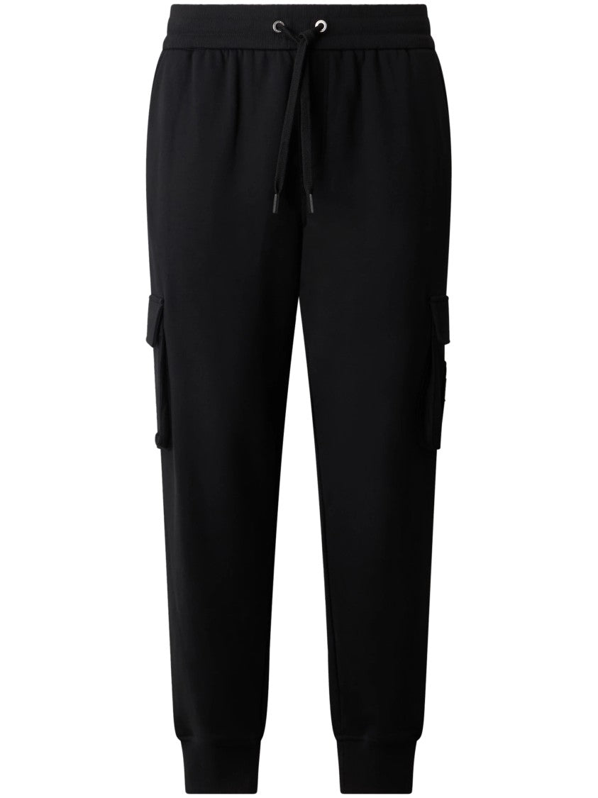 Moose Knuckles Relaxed Black Cargo Jogger Trousers With Adjustable Waistband