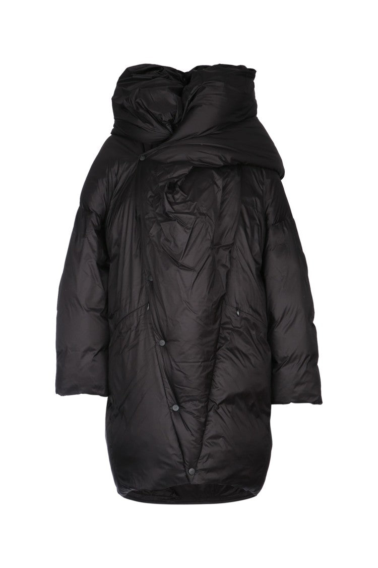 Add Oversized Black Puffer Jacket