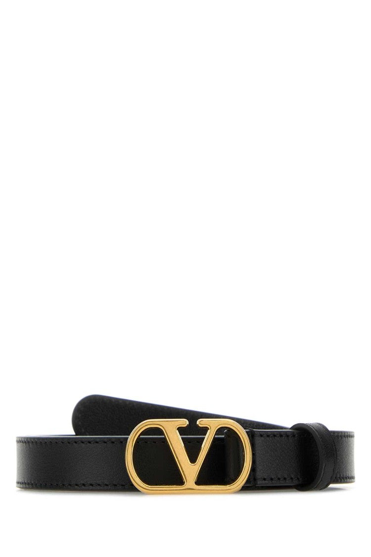 Valentino Garavani Black Leather Belt