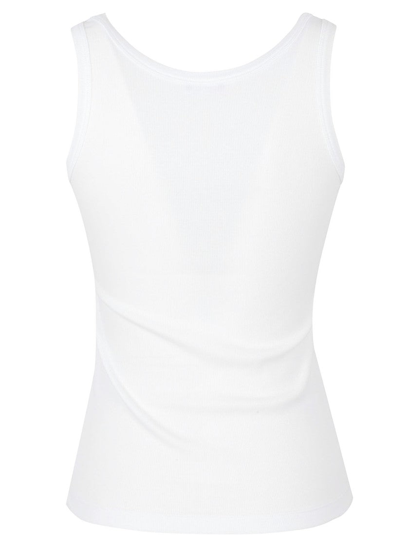 Versace Ribbed Cotton Jersey Top