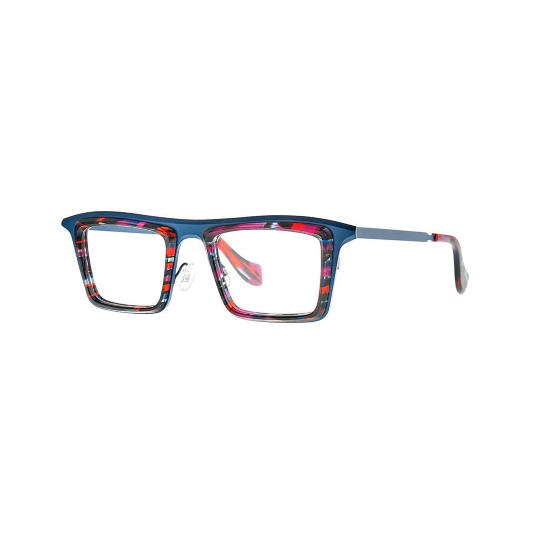 Theo Trellis 009 Blue/Red Ecail+Dark Night Bold Rectangular Frame Sunglasses