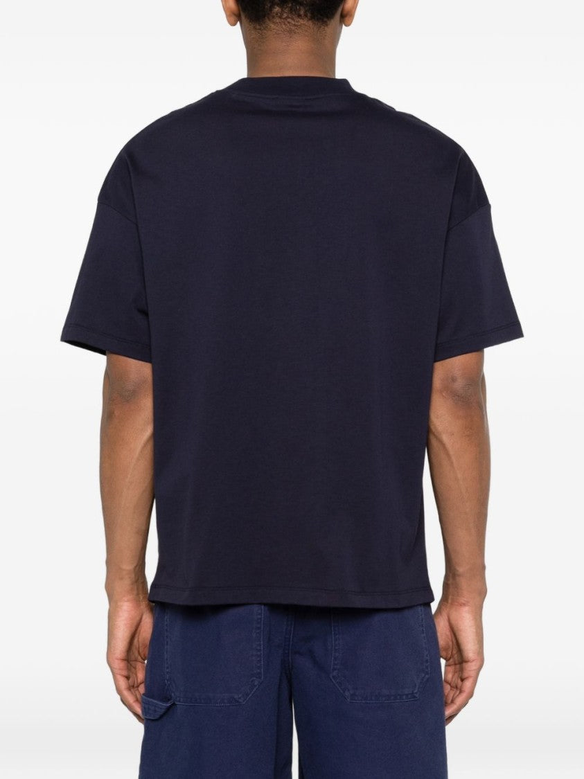 Balmain Deep Navy Boxy Fit Abstract T-Shirt