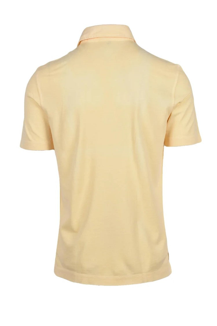 Drumohr Cream Knitted Cotton Polo