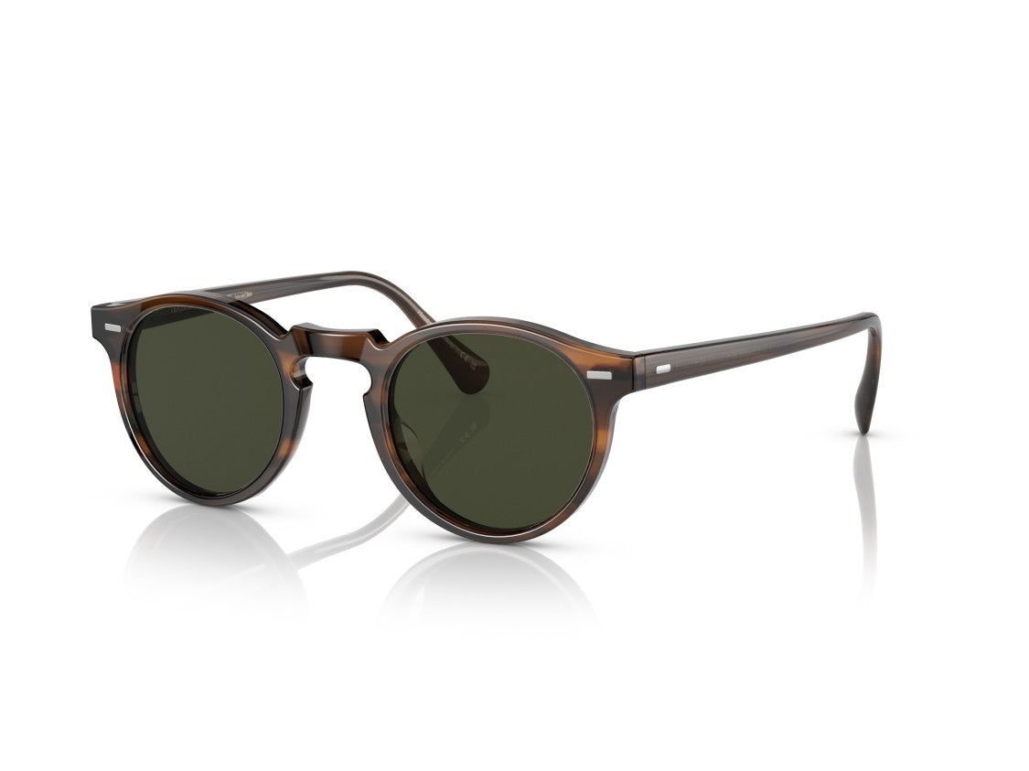 Oliver Peoples Green 0Ov5217s Tortoiseshell Acetate Round Sunglasses