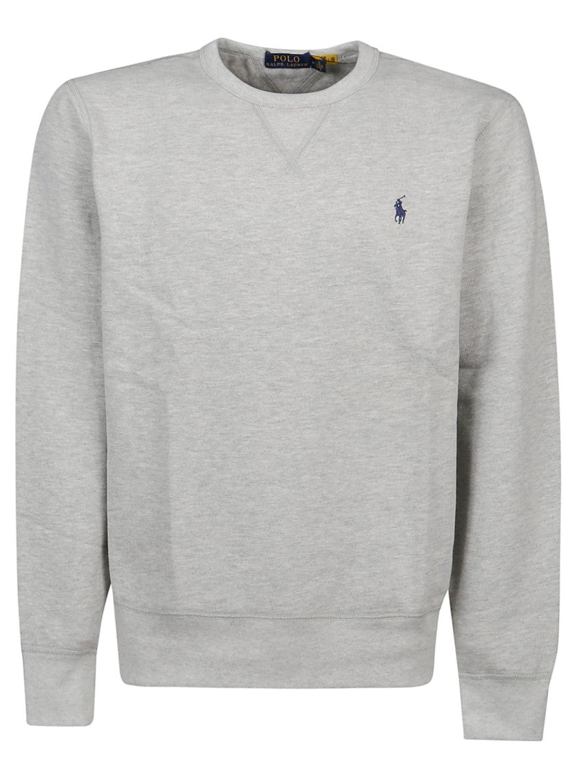 Polo Ralph Lauren Heathered Crew Neck Cotton-Blend Sweatshirt