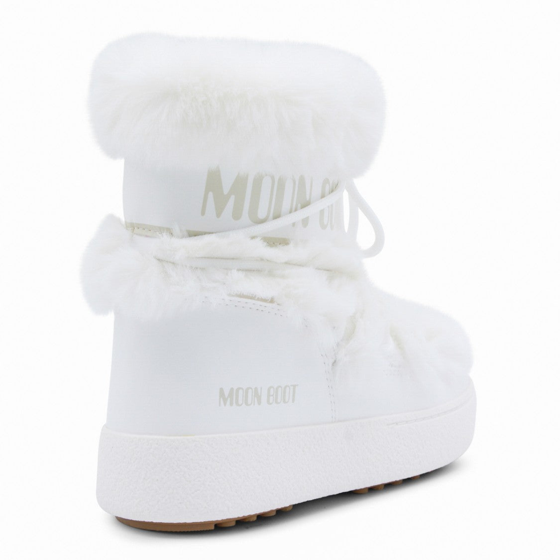 Moon Boot Lace-Up Plush Trim High Ankle Moon Boots