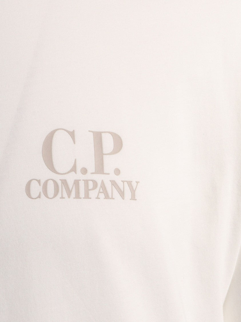 C.P. Company White Relaxed Crew Neck T-Shirt