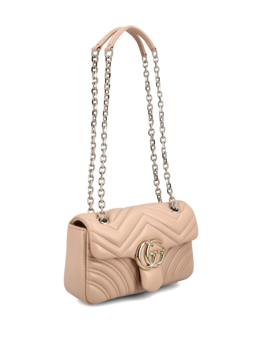 Gucci Chevron-Pattern Lamb Leather Handbag