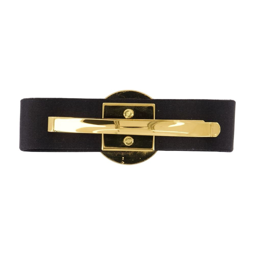 Versace Medusa Hair Clips - Silk - Black/Gold