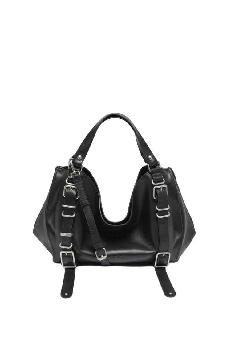Diesel Black Leather Hobo Shoulder Bag