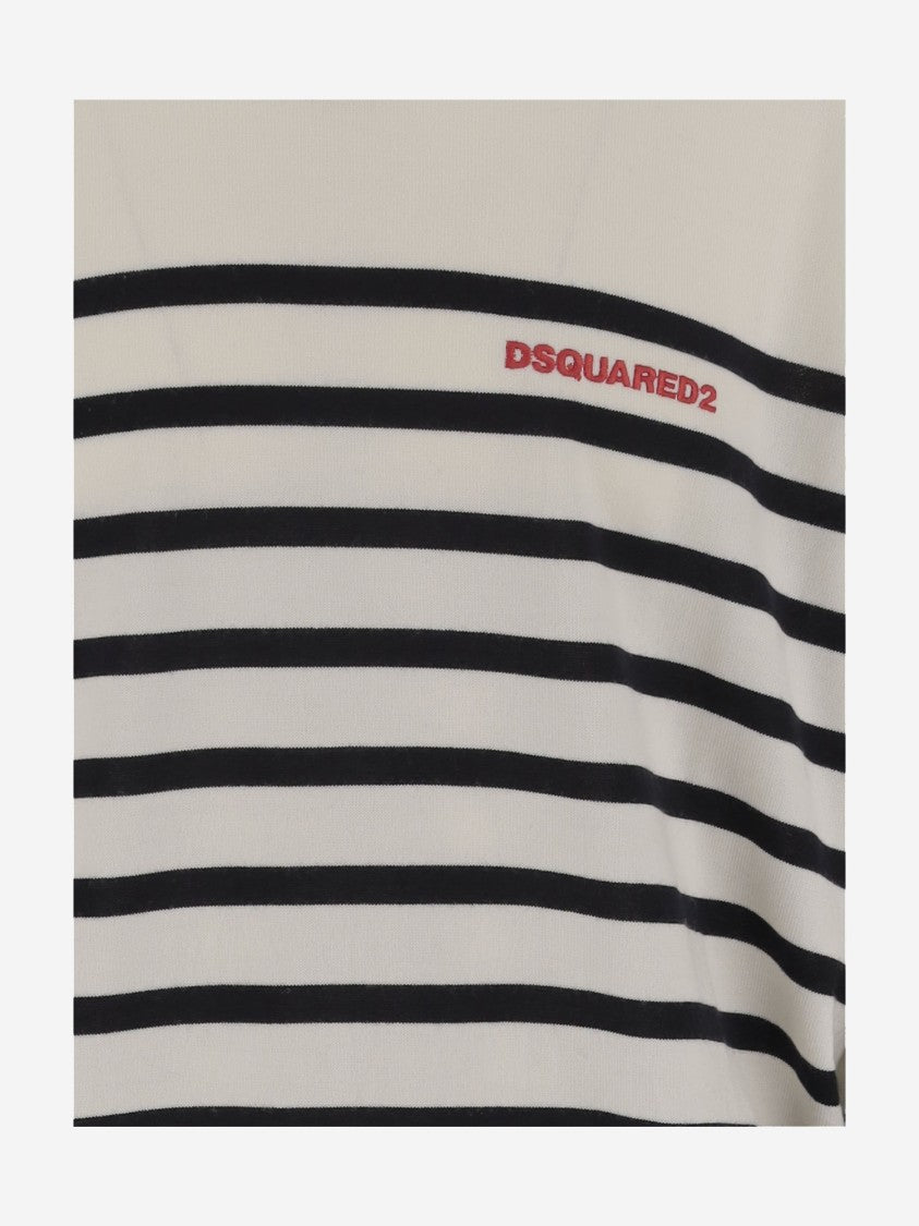 Dsquared2 Wool Sweater With Striped Pattern