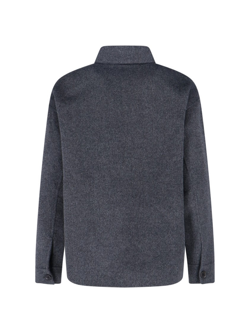 Aspesi Timeless Grey Shirt With Structured Collar And Button-Down Front