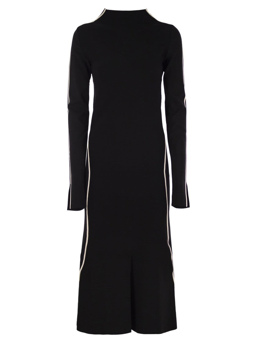 Sportmax Operoso - Tight-Fitting Viscose Blend Crepe Knit Dress