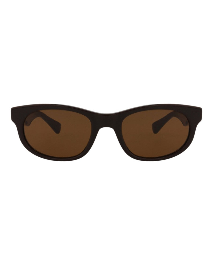 Bottega Veneta Round-Frame Acetate Sunglasses With Gold-Tone Accent
