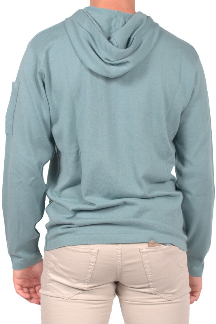 C.P. Company Light Teal Lens Detail Pullover Hoodie
