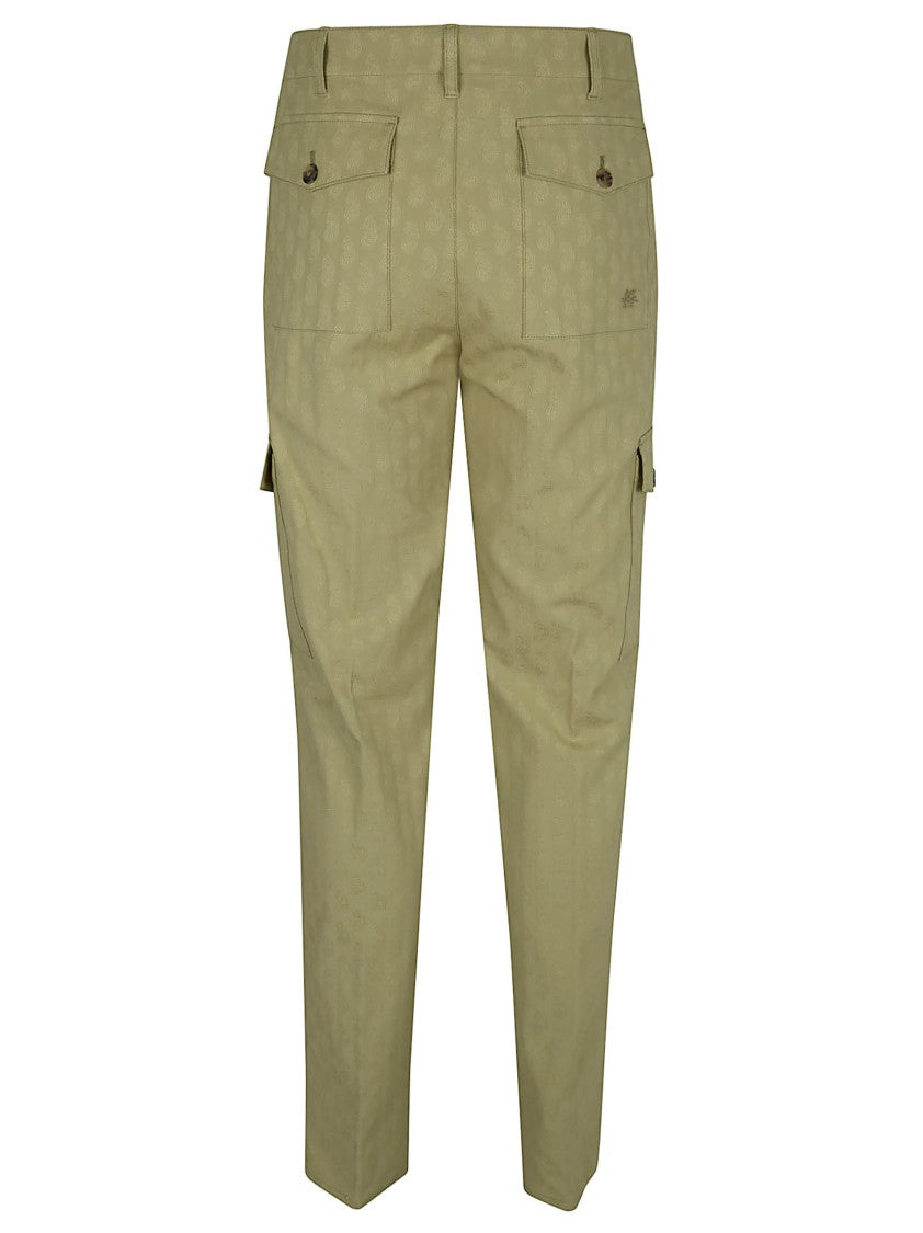 Etro Slim-Fit Cargo Trousers With Tone-On-Tone Paisley Print