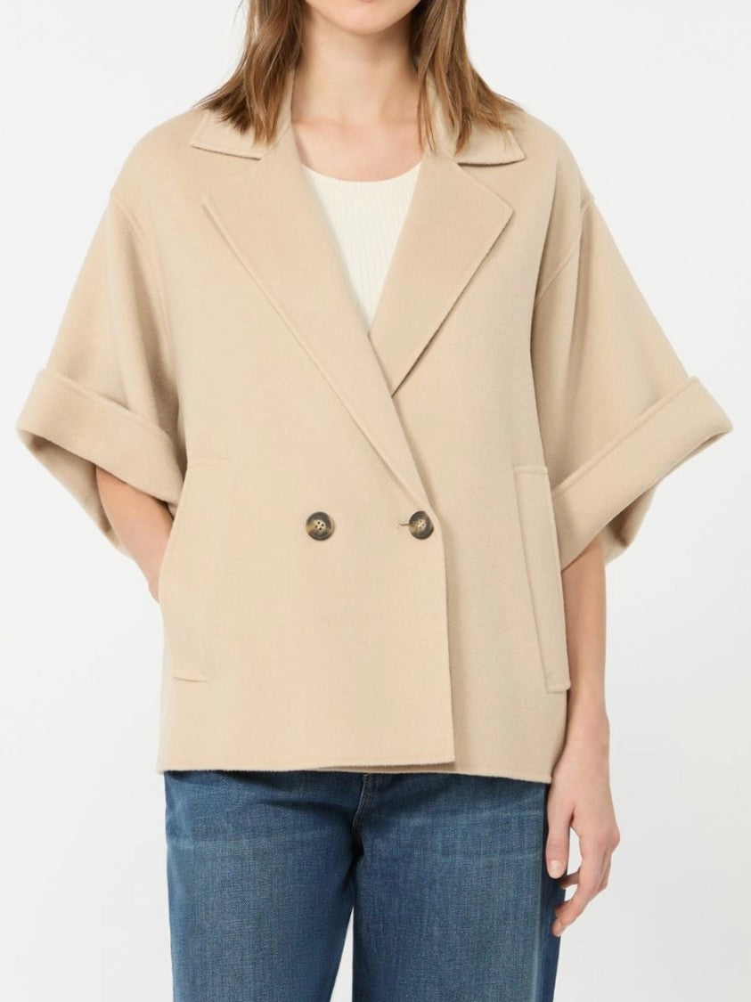 Weekend Boxy Double-Breasted Jacket With Notched Lapel Collar