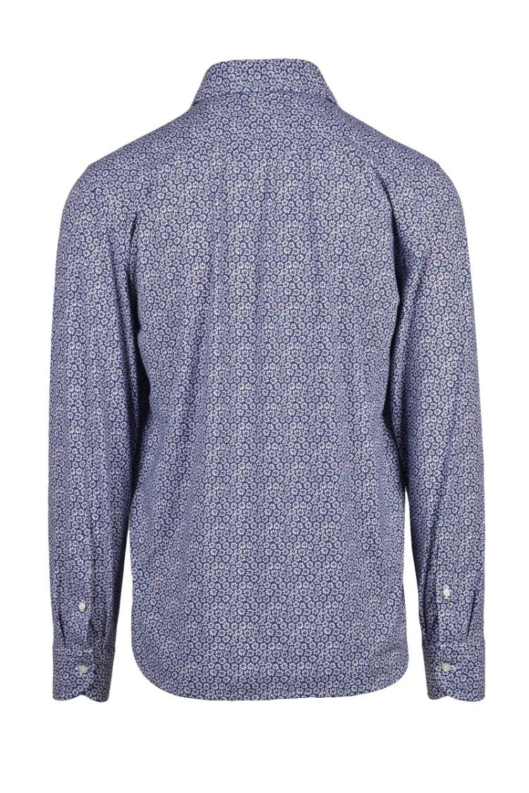 Ghirardelli Next Blue Polyamide Elastane Men's Next Stretch Shirt
