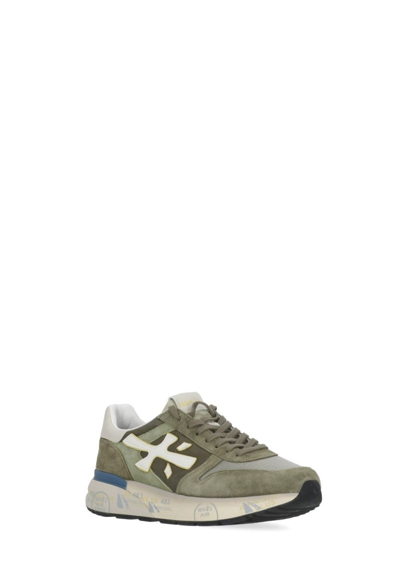 Premiata Mick 8086 Suede-Blend Sneakers