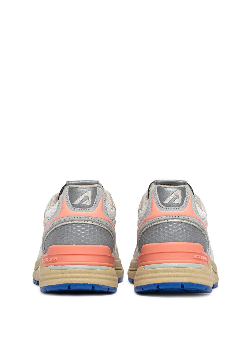 Autry Layered Mesh And Suede Sneakers With Chunky Sole