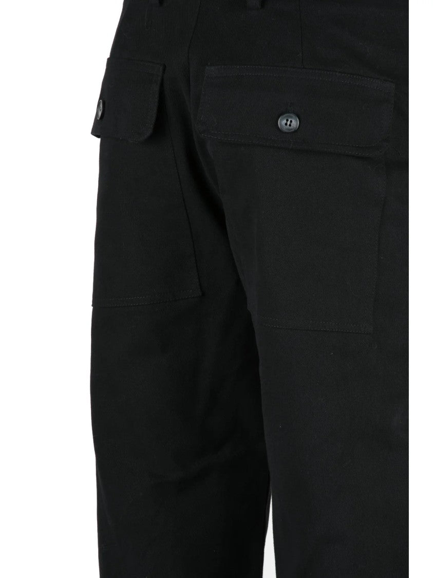 Black 961 Black Straight-Leg Cotton Pants