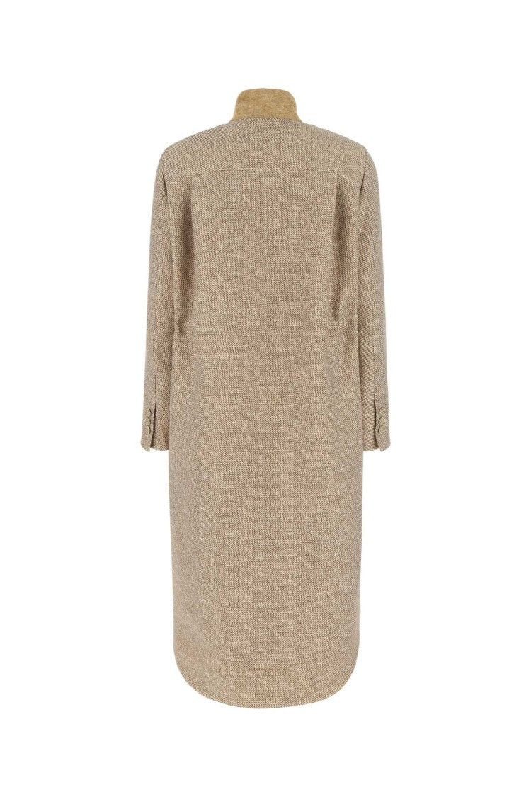 Fendi Embroidered Wool Blend Coat