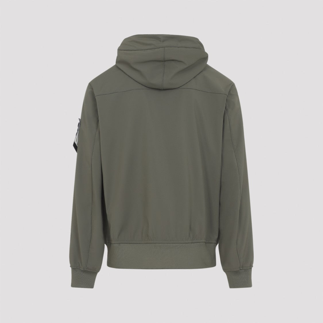 Stone Island Durable Polyester Blend Casual Jacket With Hood And Snap Closure