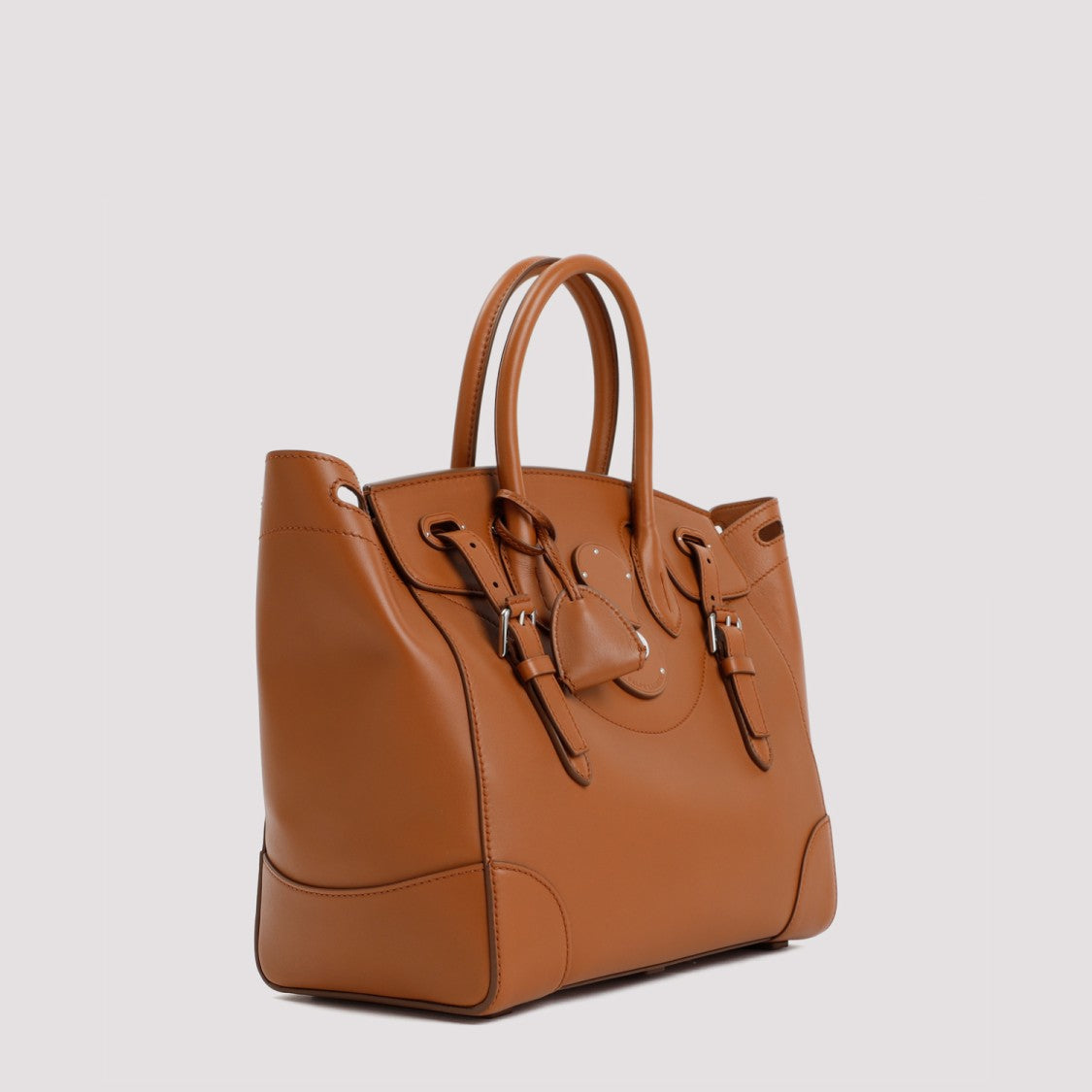 Polo Ralph Lauren Soft Ricky 33 Gold Calf Leather Handbag