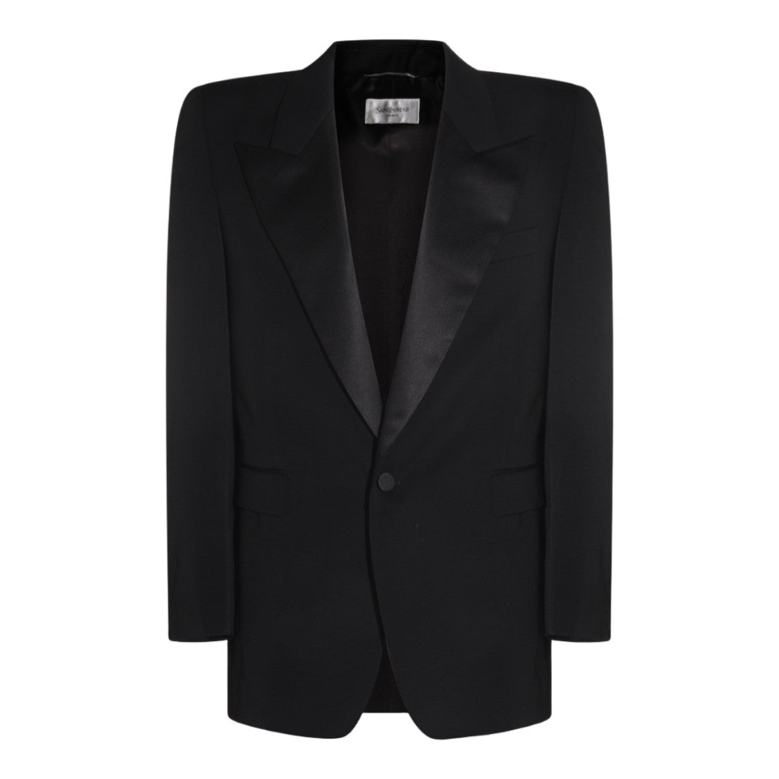 Saint Laurent Tailored Black Blazer With Satin Shawl Collar