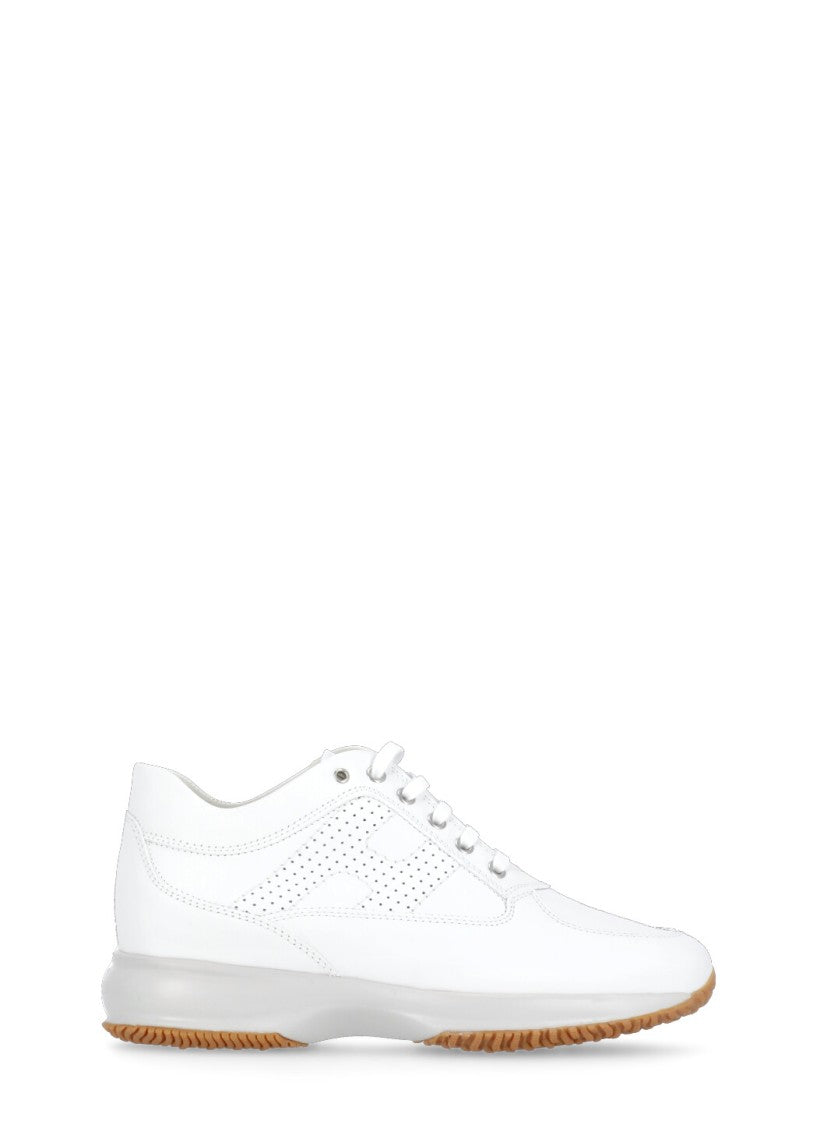 Hogan White Interactive Breathable Details Sneakers