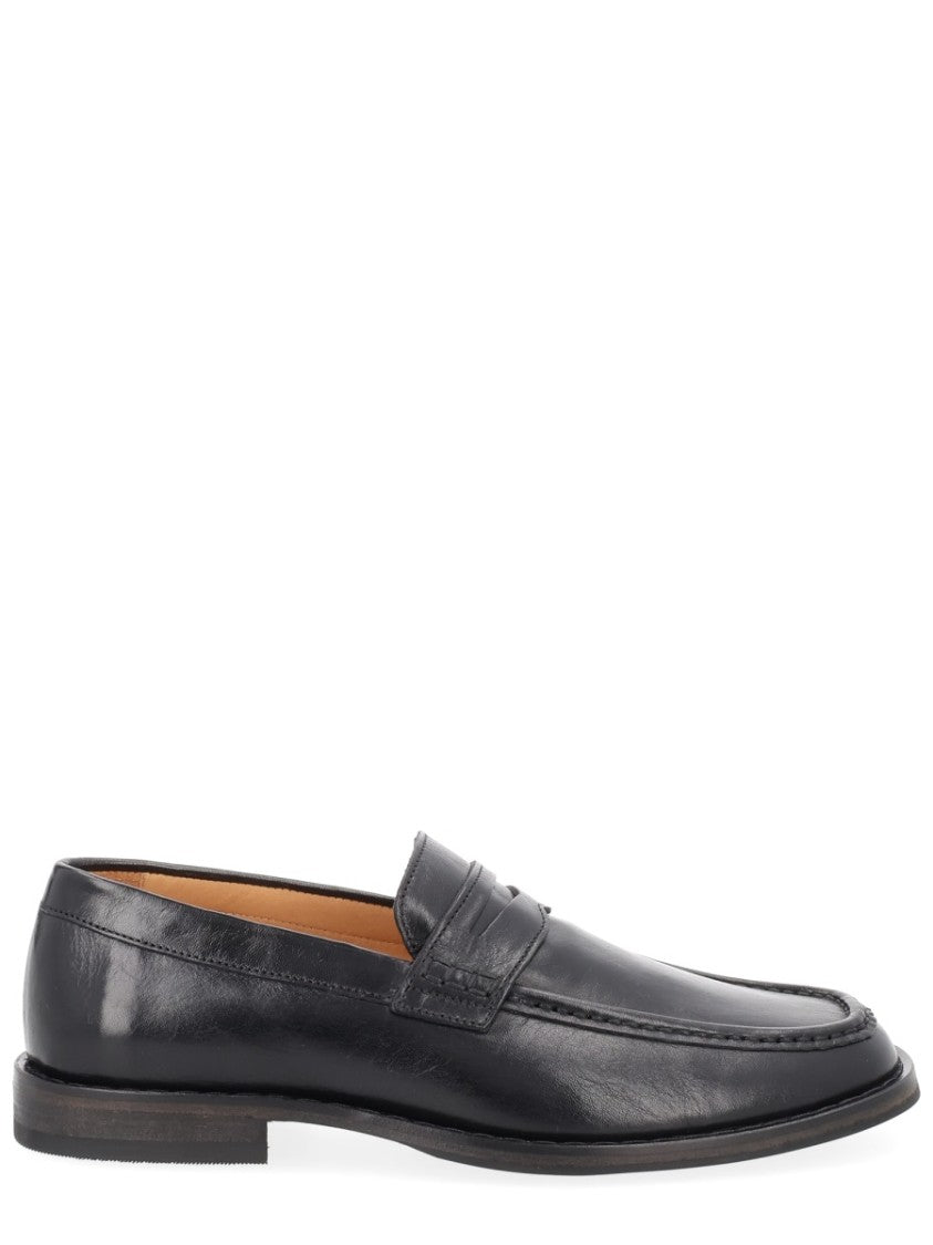 Our Legacy Neutral Light Penny Loafer Leather Loafers