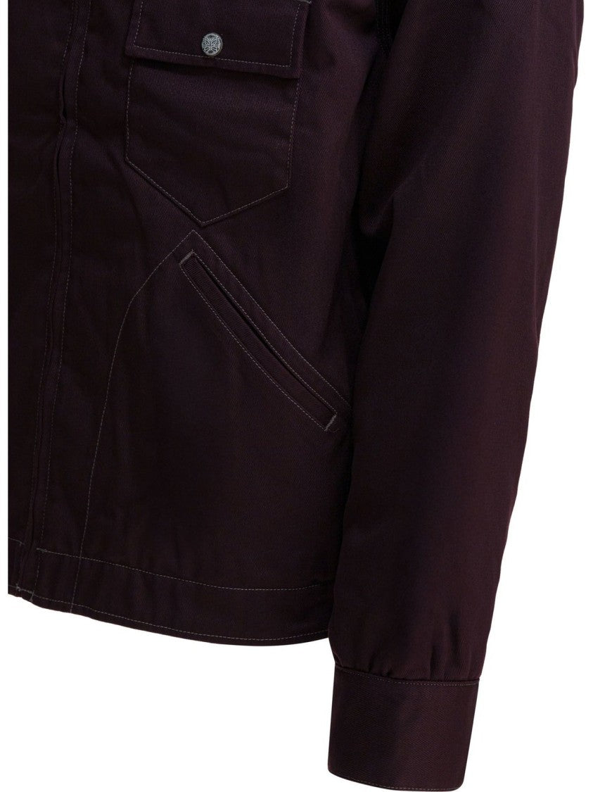 Needles Structured Burgundy Casual Jacket