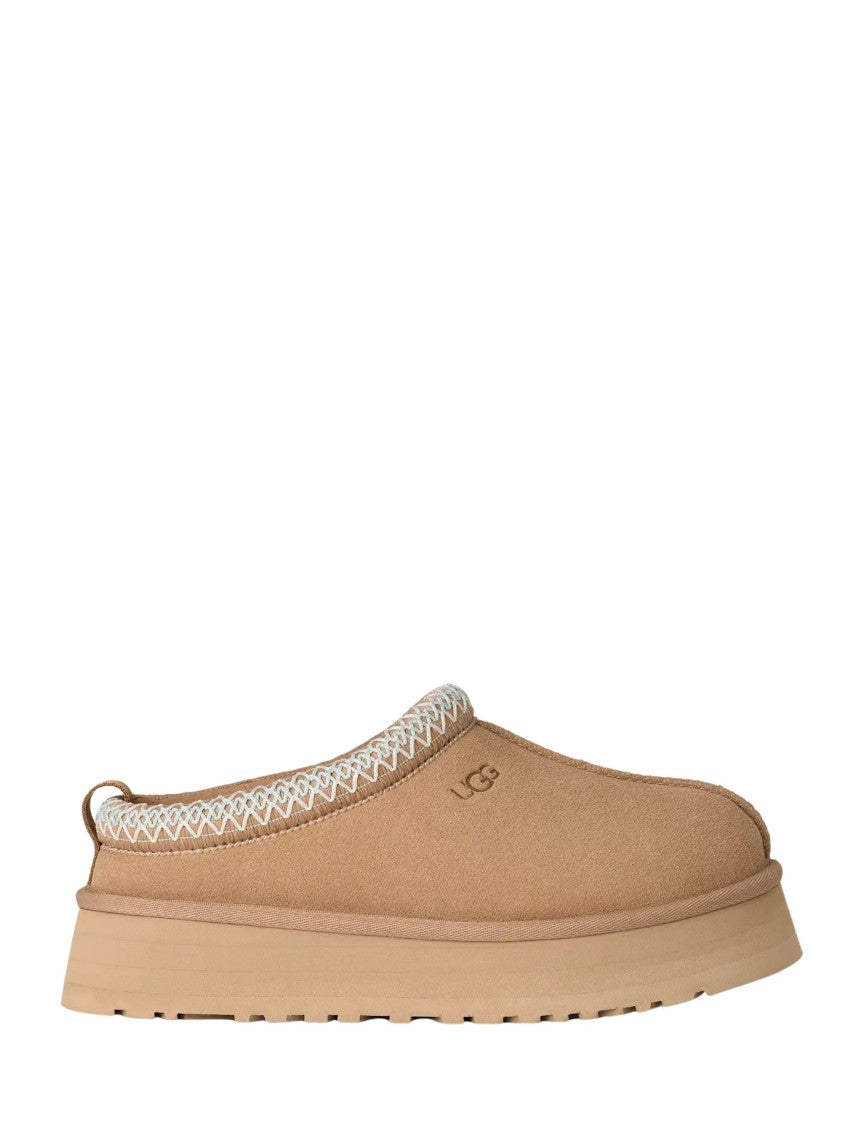 Ugg Slip-On Sandals With Suede Upper And Decorative Stitching