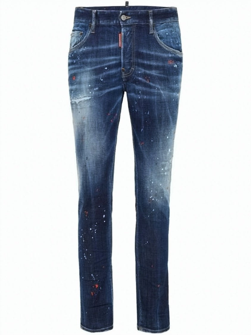 Dsquared2 Slim-Fit Denim Pants With Distressed Details