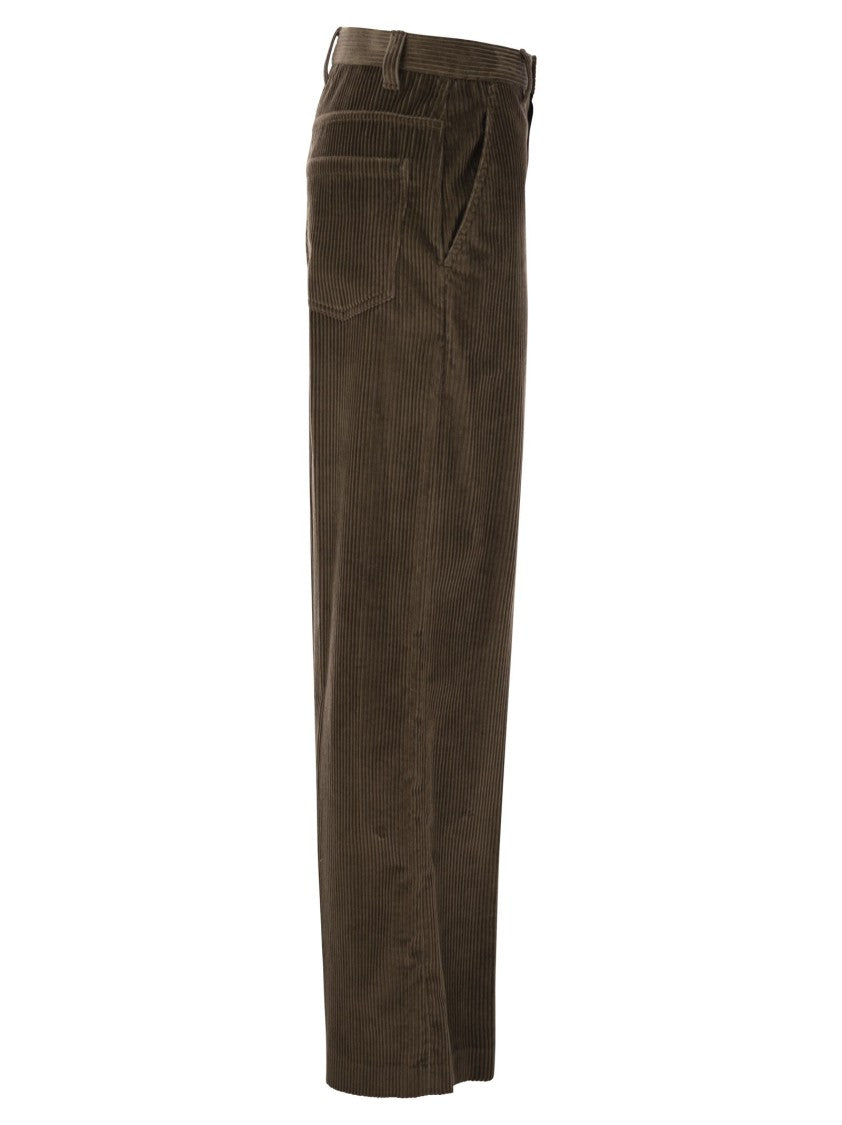 Brunello Cucinelli Fluid Corduroy Sartorial Track Trousers