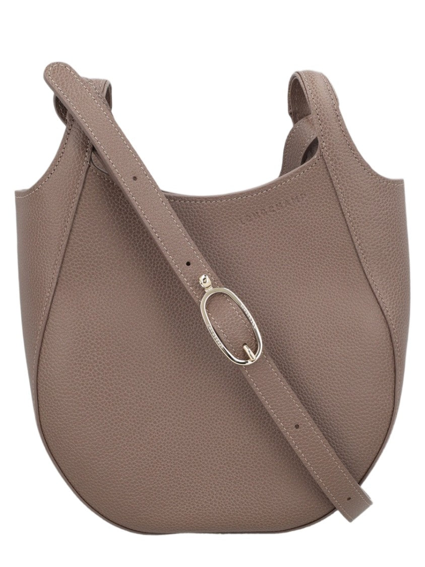 Longchamp Crescent-Shaped Crossbody Bag In Textured Leather
