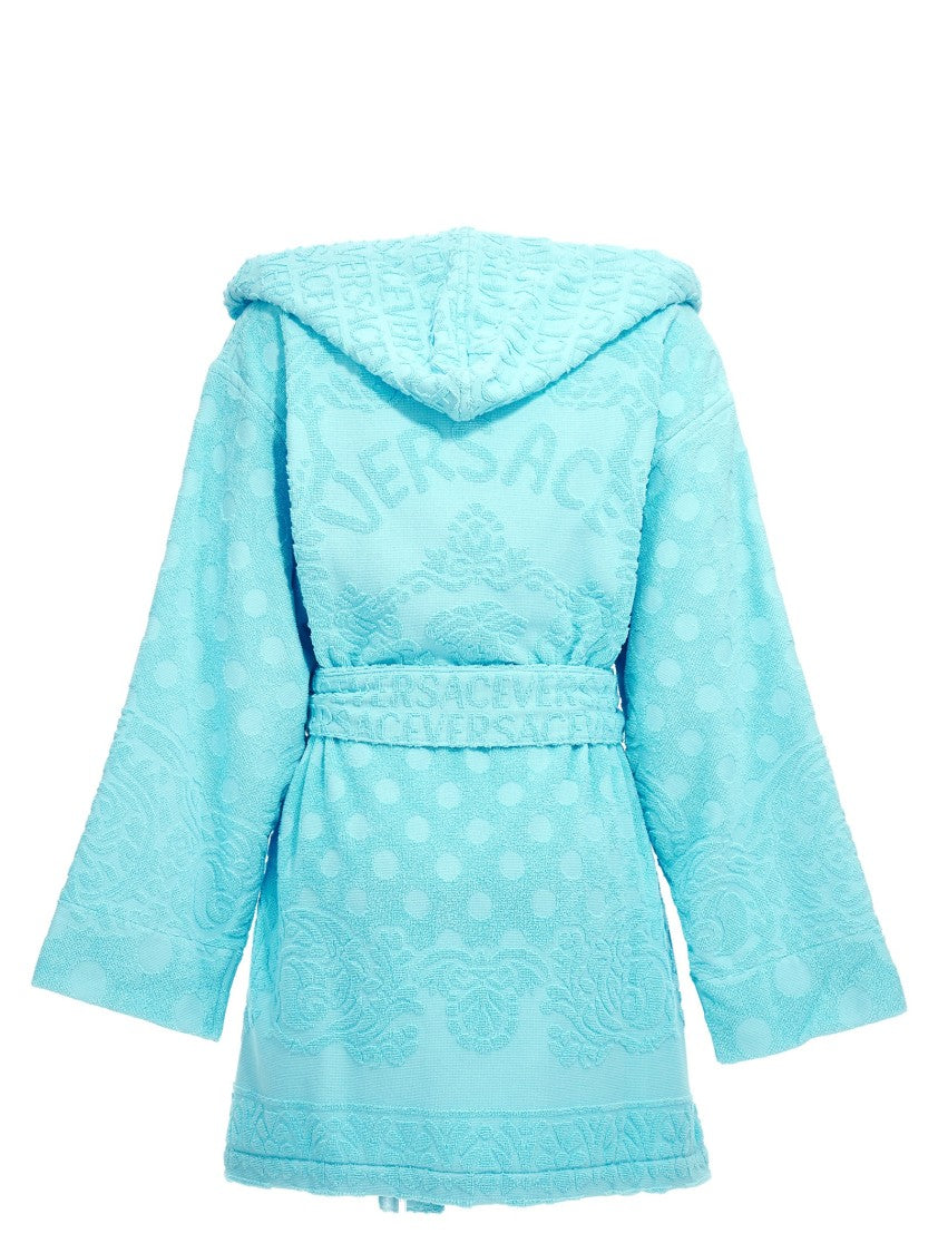 Versace Home Seashell Baroque Polka Dot La Vacanza Capsule Bathrobe