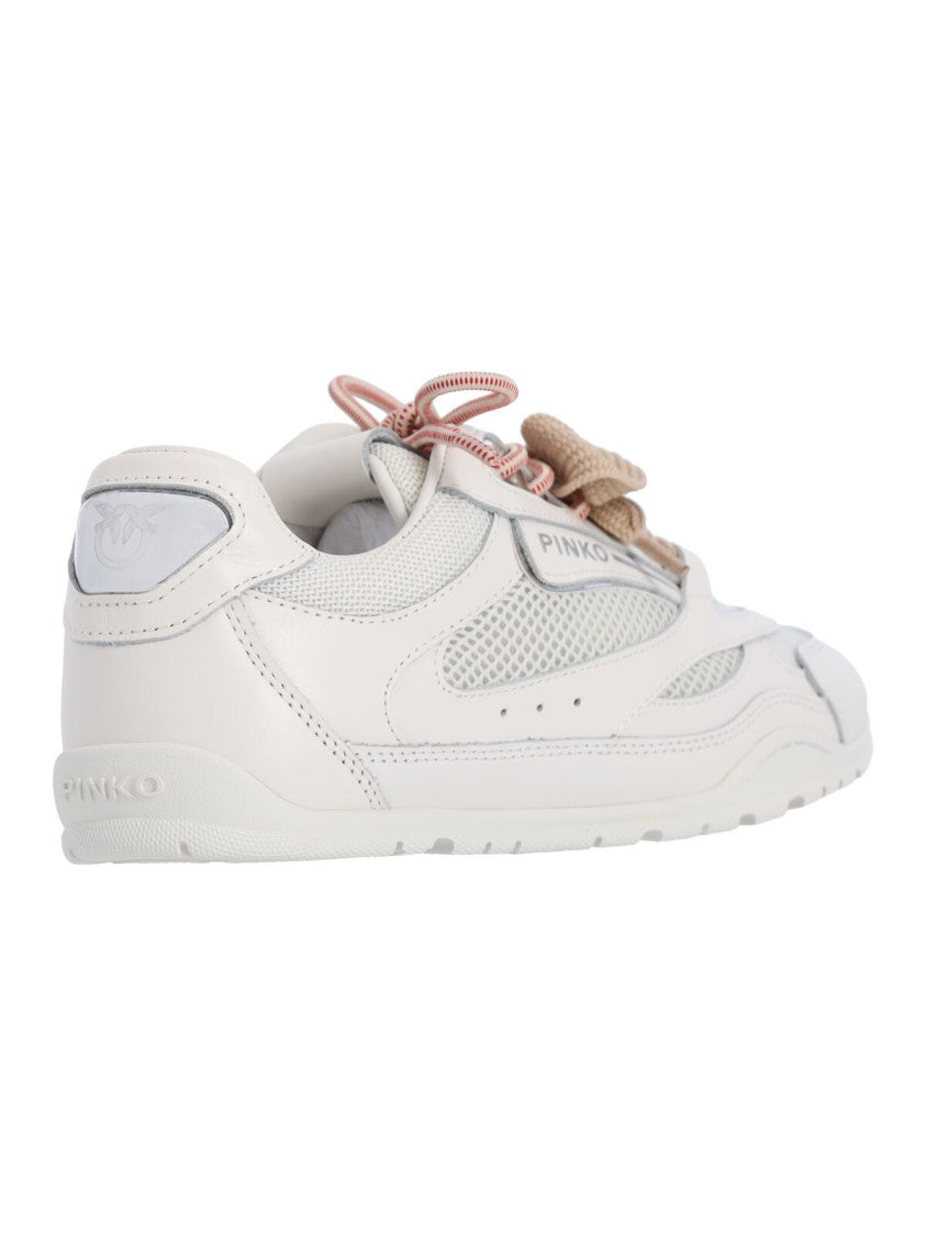 Pinko White Yulia 01 Calf Leather Sneakers