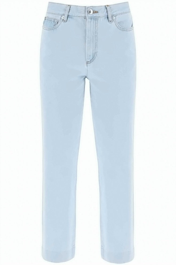 A.P.C. Light Wash Straight-Leg Denim Pants With Classic Five-Pocket Design