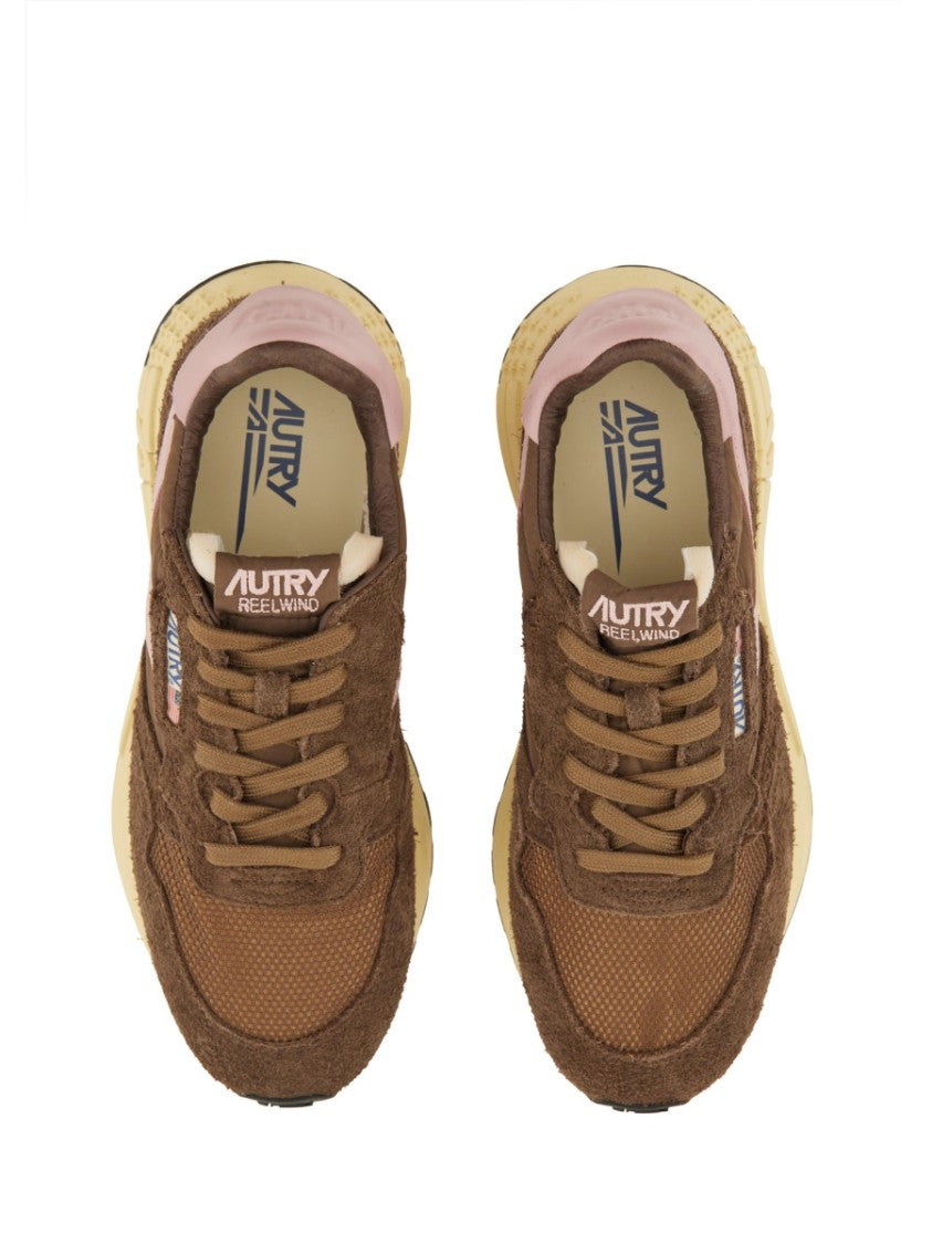 Autry Reelwind Low Nylon Suede Leather Sneakers