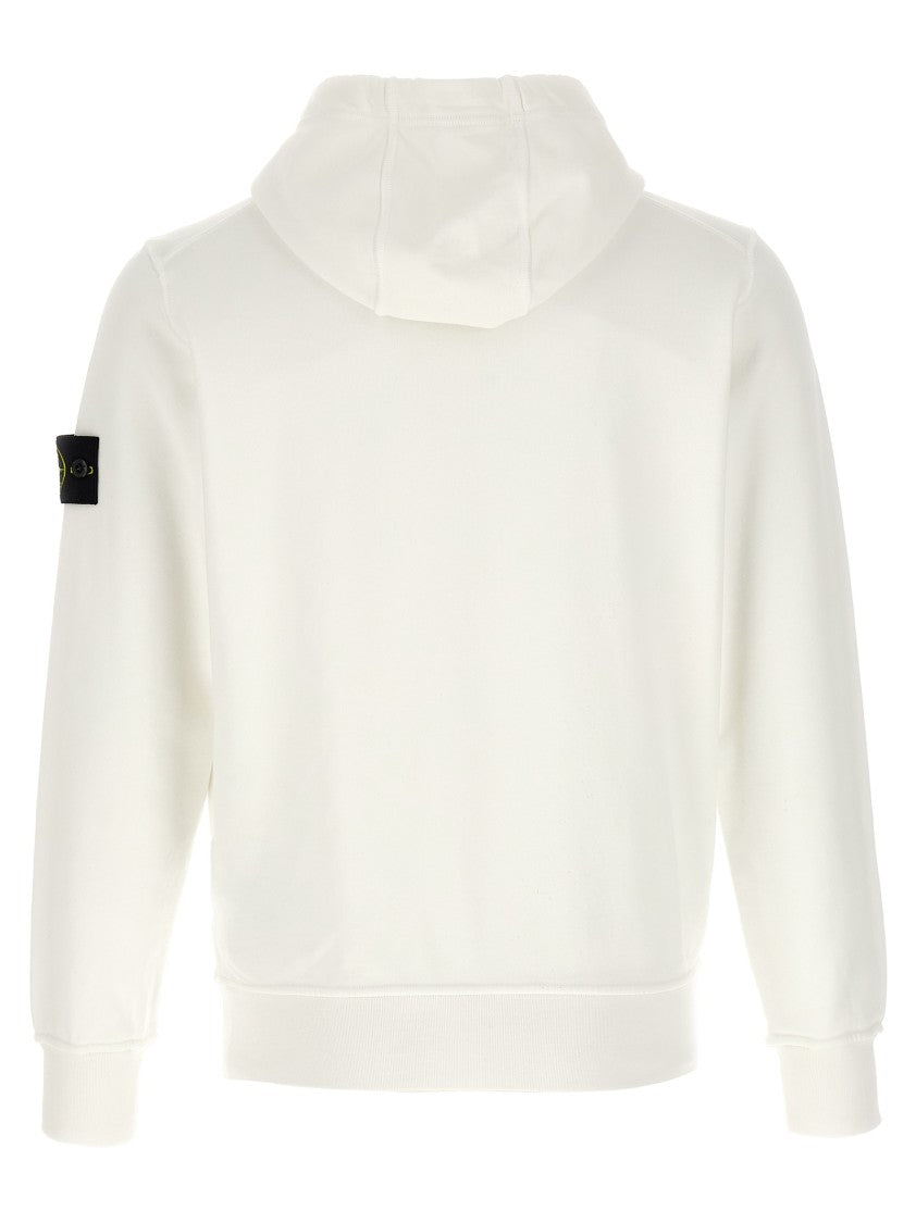 Stone Island Garment-Dyed Organic Cotton Hoodie With Logo Appliqué
