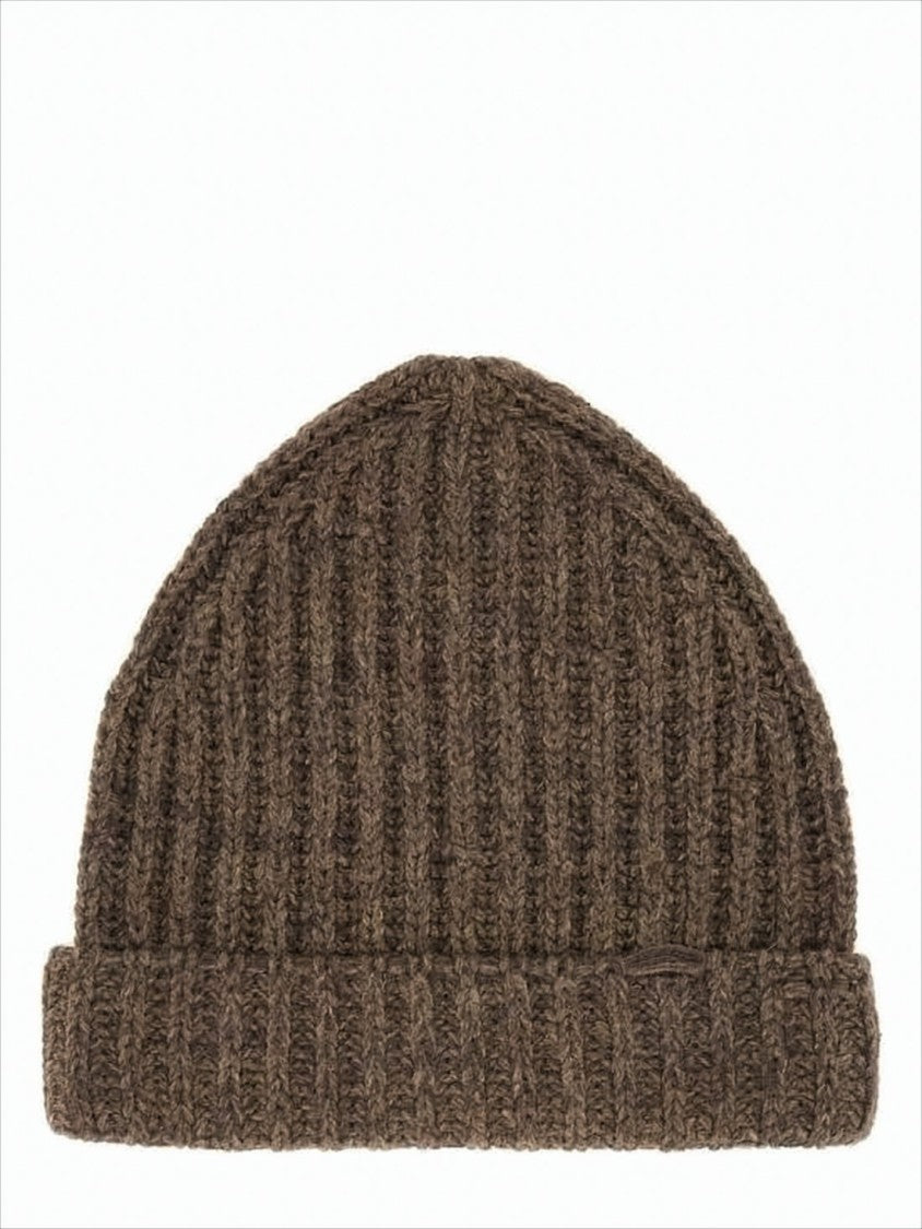 Maison Margiela Ribbed Knit Beanie With Folded Cuff