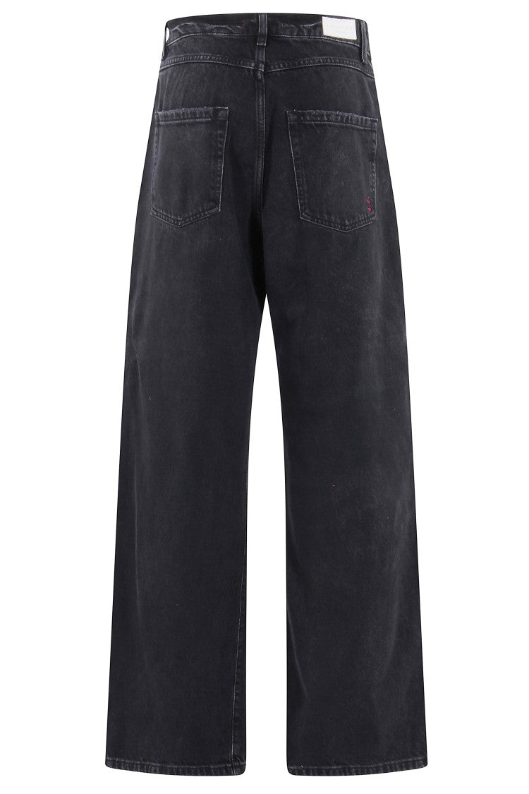 Icon Denim High-Waisted Wide-Leg Jeans With Graphite Wash