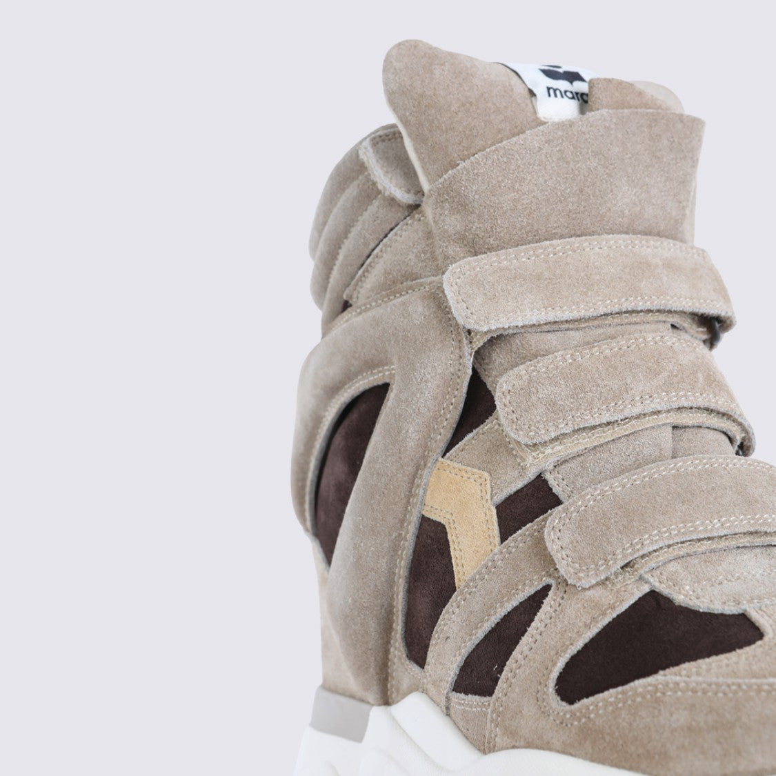 Isabel Marant Layered Velcro High-Top Sneakers