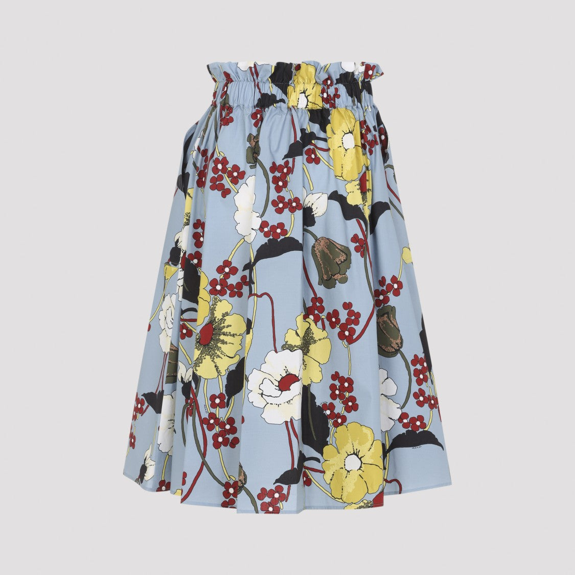 Marni Knee-Length Cotton Skirt With Bold Floral Print
