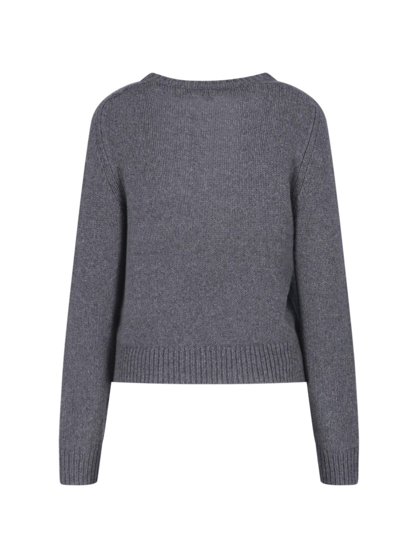 Nili Lotan Gray Vicki Cashmere Wool-Blend Sweater