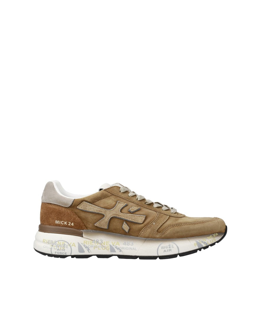 Premiata Tan Sneakers With Leather Composition