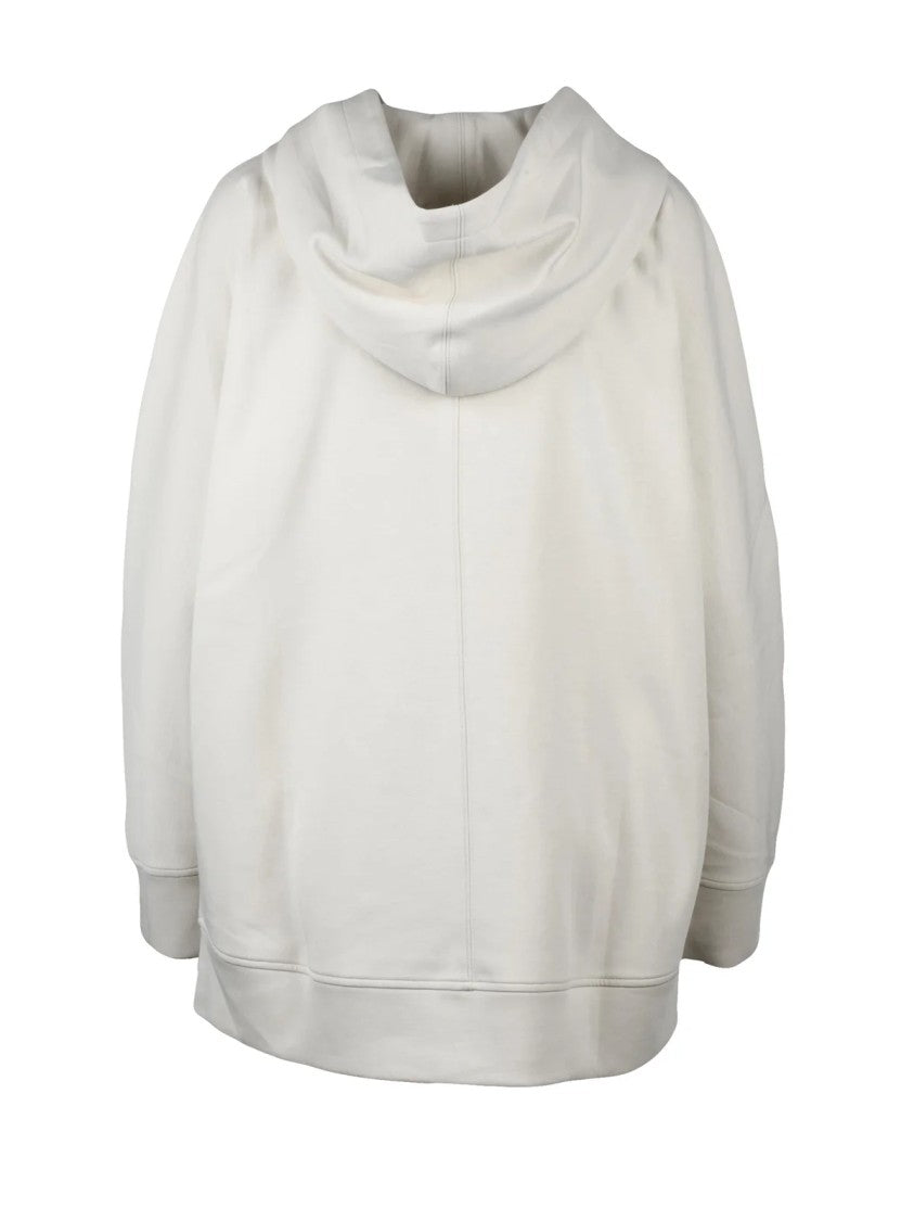 Max Mara Zip-Up Sweatshirt With Hood And Embossed Branding