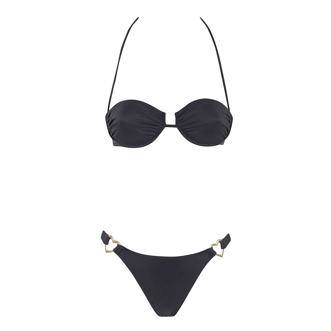 Rotate Bandeau-Style Two-Piece Bikini With Gold Hardware Accents